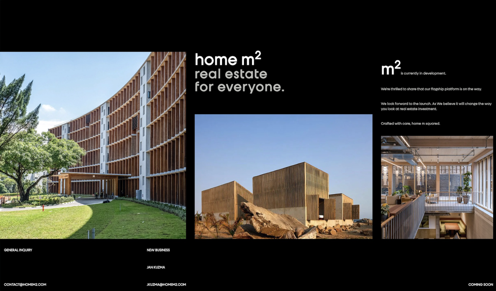 work in progress home m squared landing page